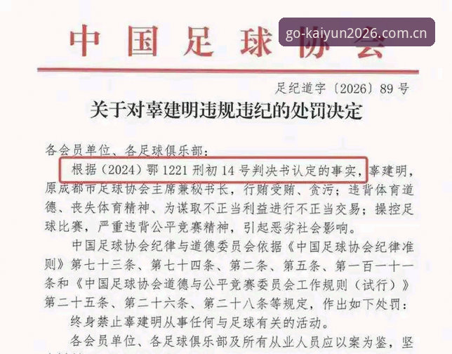 足协第三批禁足名单解读:从开云体育视角看中国足球整顿实用指南